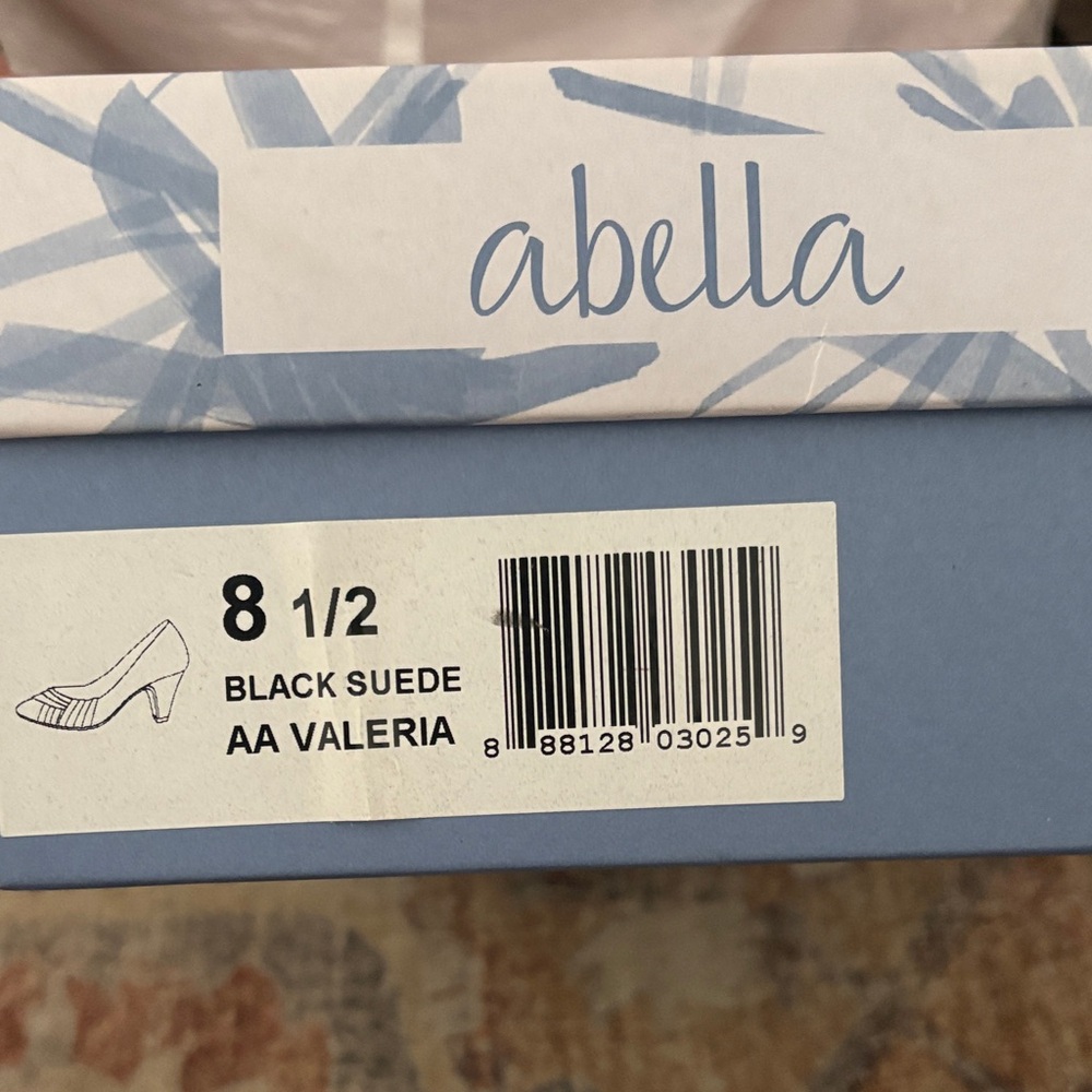 Abella Black Suede Heels